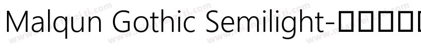Malqun Gothic Semilight字体转换